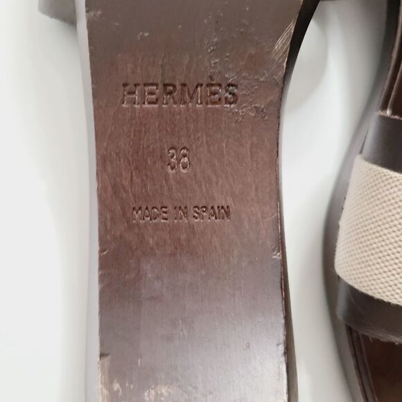 Hermès Canvas Clog Sandals - Picture 9 of 12